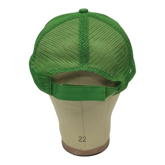 John Deere Mesh Adjustable Strapback Cap Trucker Farmer Hat Logo Patch Green - Picture 4 of 12